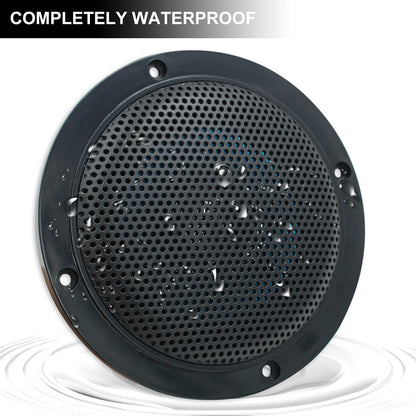 Herdio 4'' 320W Waterproof Marine Bluetooth Speakers 2 Way Flush Mount Ceiling Speakers For Bathroom Kitchen Home Theater Boat