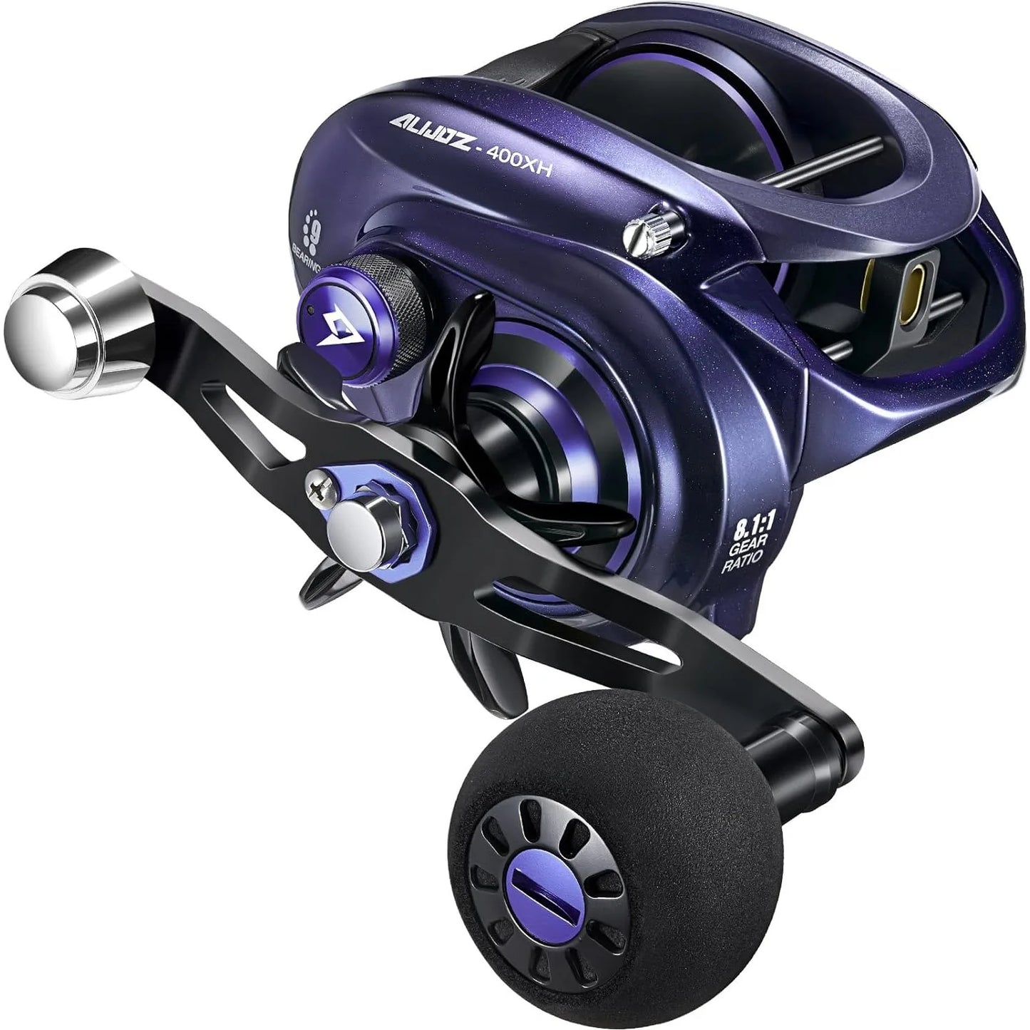 Alijoz 400 Baitcaster Fishing Reel 38Lbs Drag Aluminum Alloy Frame Baitcasting Reel Available in 8.1:1 Gear Ratio