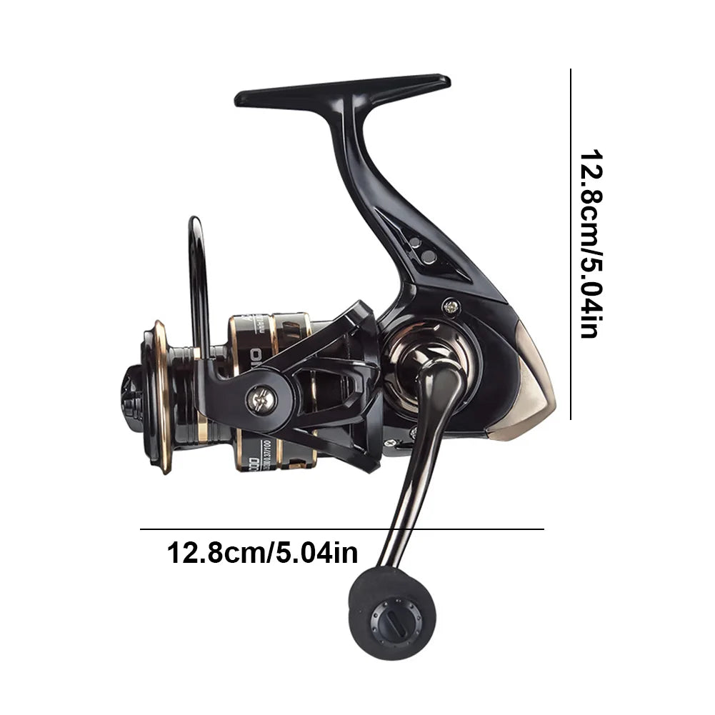 All Metal Casting Reel 5.2/1 Gear Ratio Spinning Fishing Reel All Purpose Fishing Spinning Reel for Sea Fishing Carp Fishing