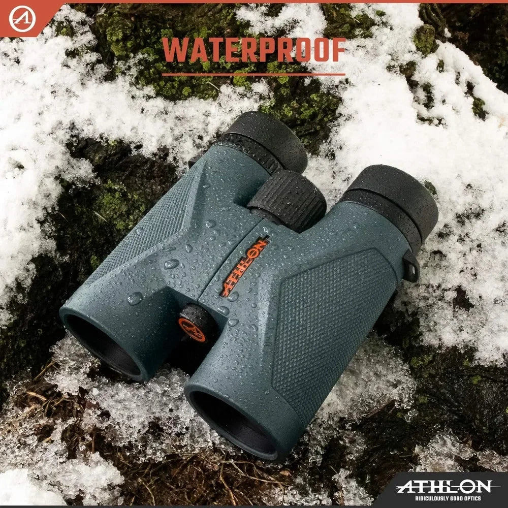 s 8x42 Midas UHD Gray Binoculars with ED Glass for Adults and Kids, High-Powered Binoculars for Hunting, Birdwatching, and More