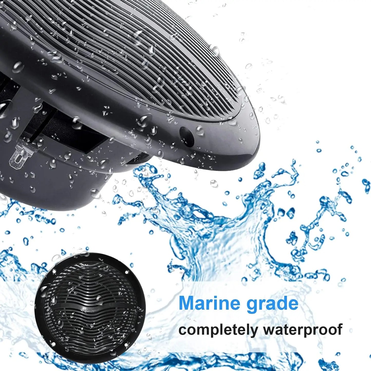 Herdio 6.5'' 120W Waterproof Bluetooth Marine Audio Ceiling Speaker Audio System Flush Mount Loudspeaker Suitable For Boat Home