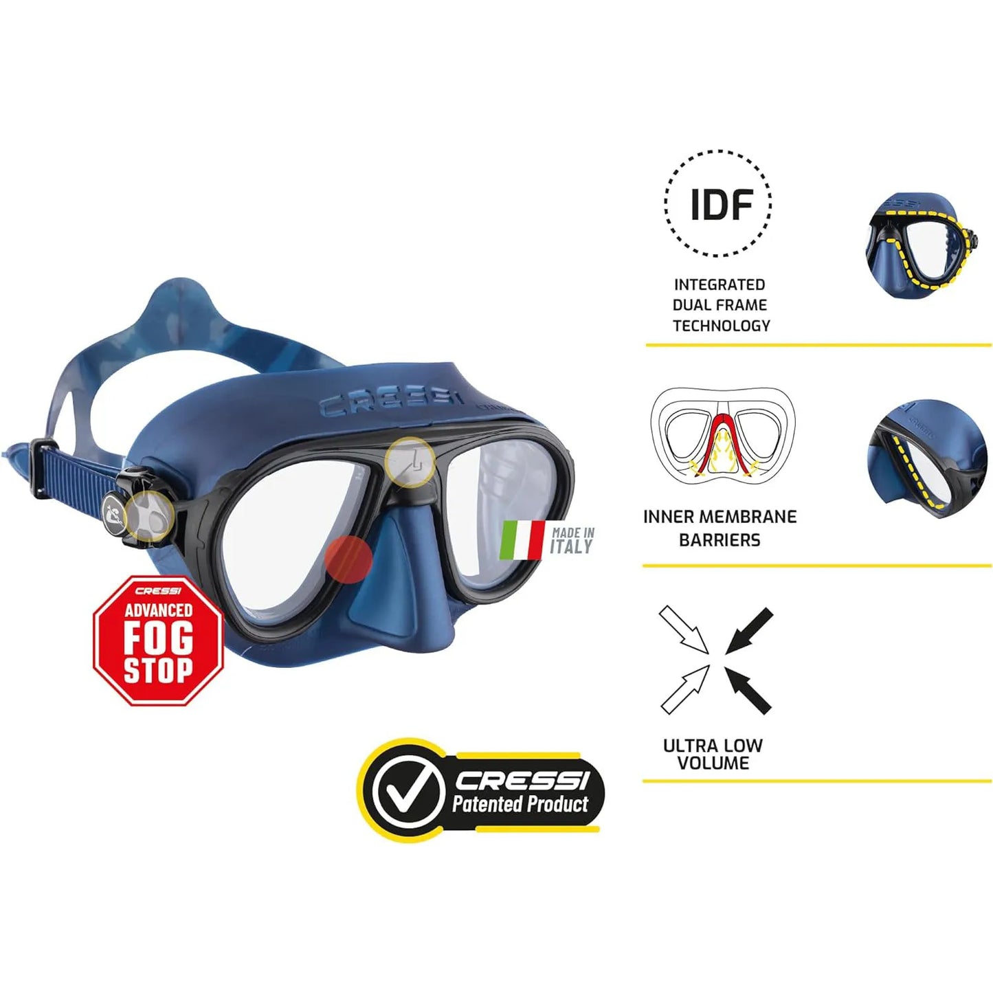 Cressi CALIBRO  Free diving Scuba Diving Mask