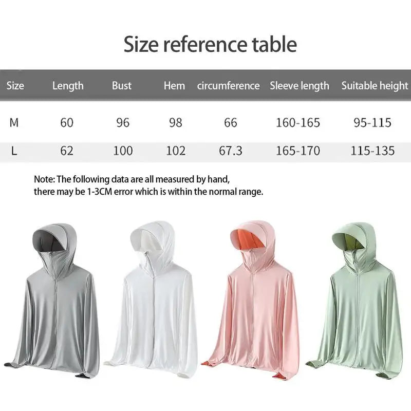 Sun Protection Jacket Long Sleeve UPF 50 Sun Protection Hoodie With Sun Hat UV Shirts Jacket SPF Shirt With Pockets For Hiking