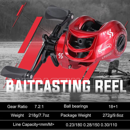 Sougayilang New Baitcasting Fishing Reel 7.2:1 Gear Ratio Magnetic Brake System Casting Fishing Reel Max Drag 8kg Fishing Reel